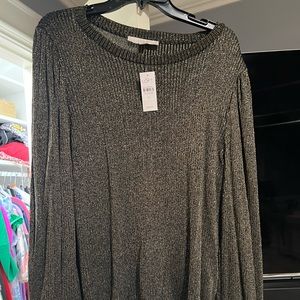 NWT loft glittery black top